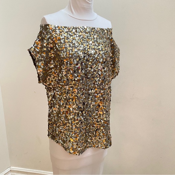 SLOUCHY SEQUIN TOP SIZE M - Picture 2 of 13